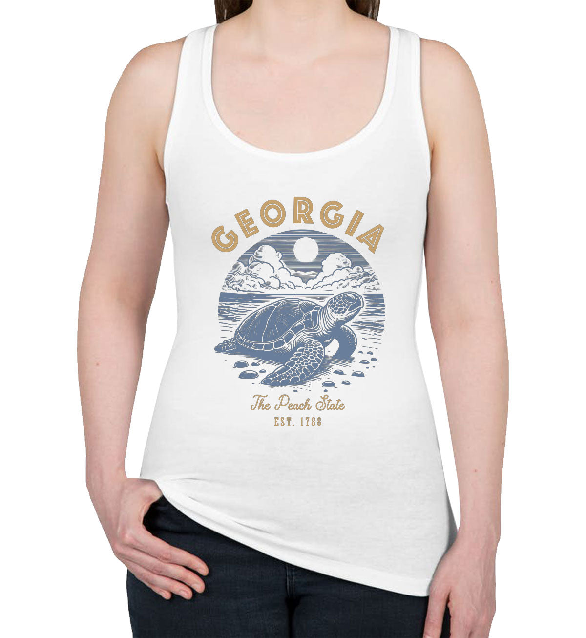 Georgia State Vintage Women's Racerback Tank Top
