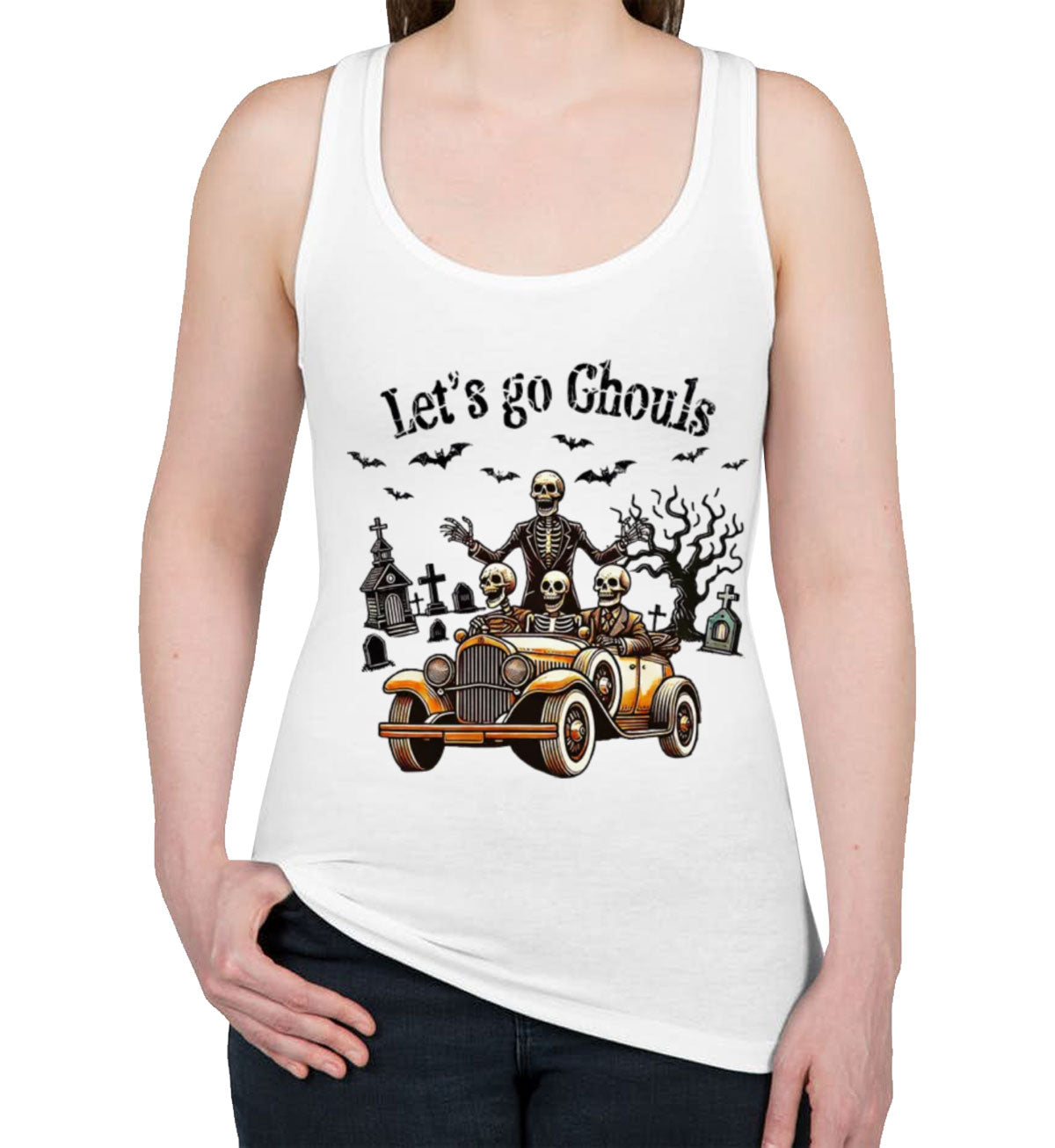 Let's go Ghouls Halloween Women's Racerback Tank Top