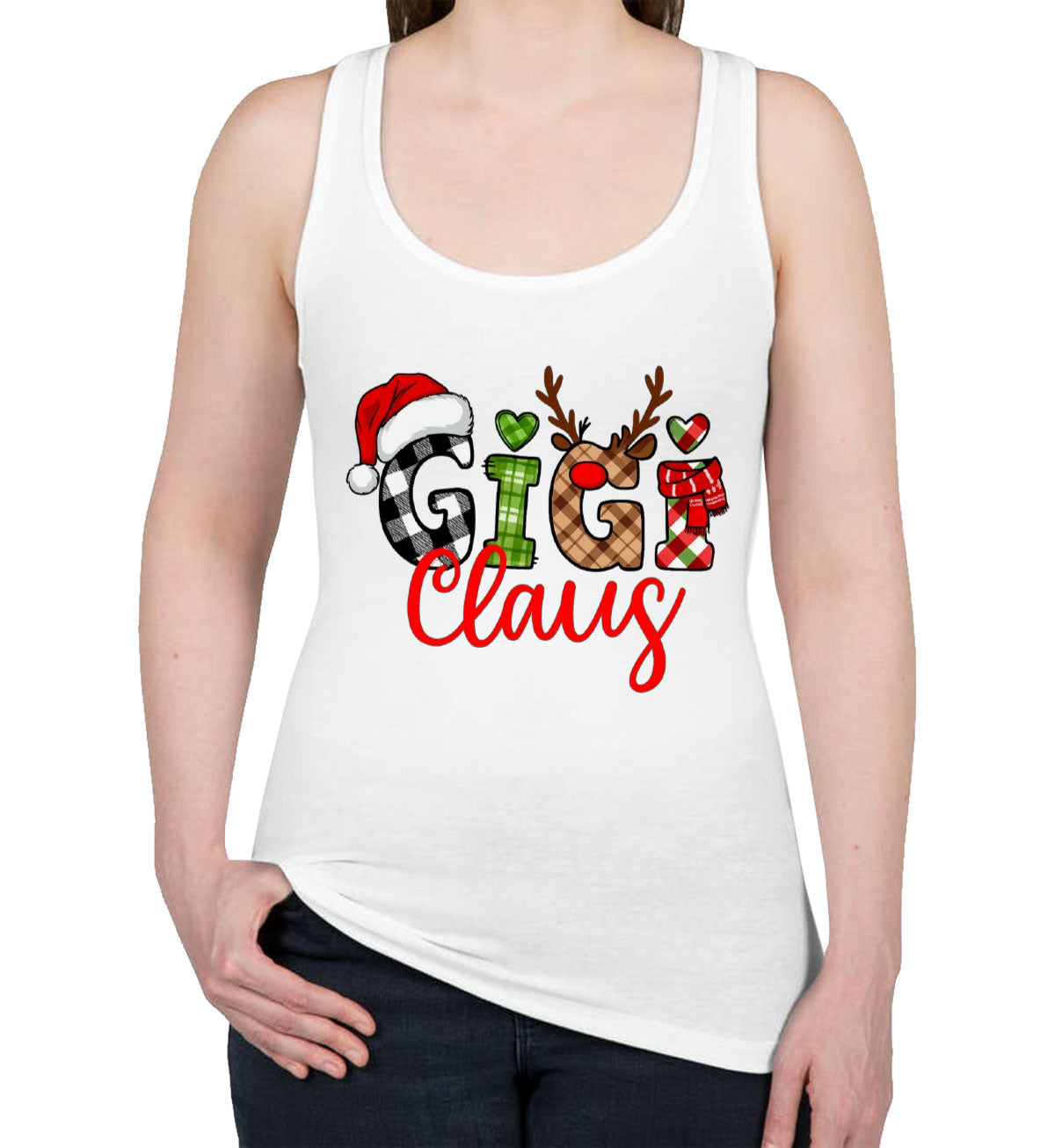 Gigi Claus Christmas Women's Racerback Tank Top