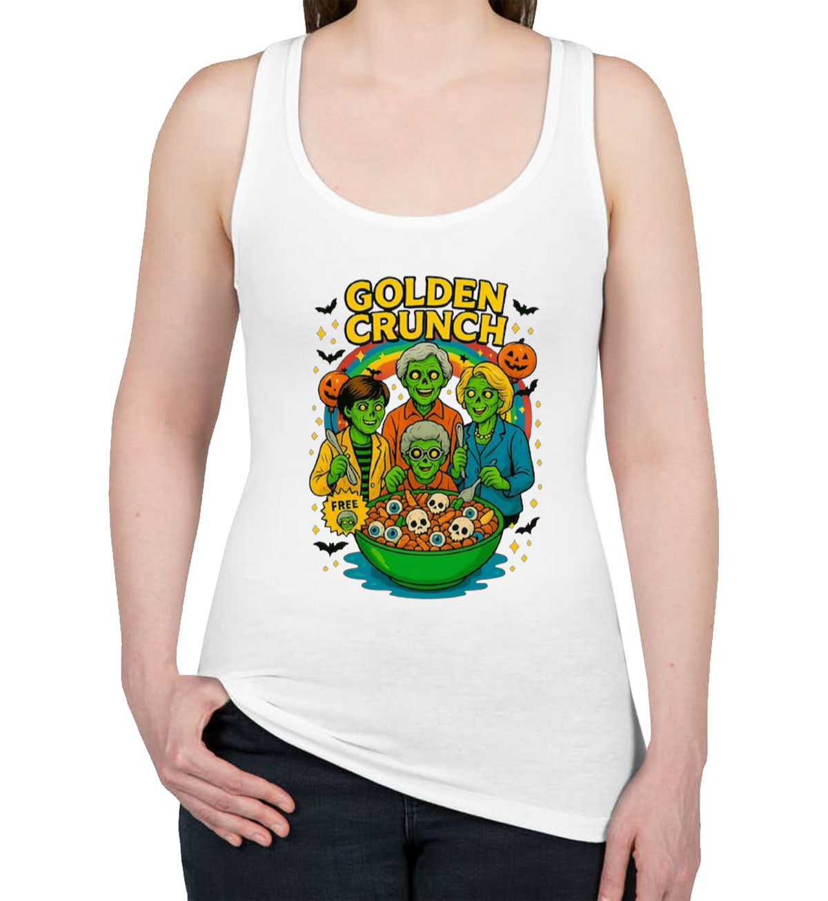 Golden Crunch Halloween Women's Racerback Tank Top