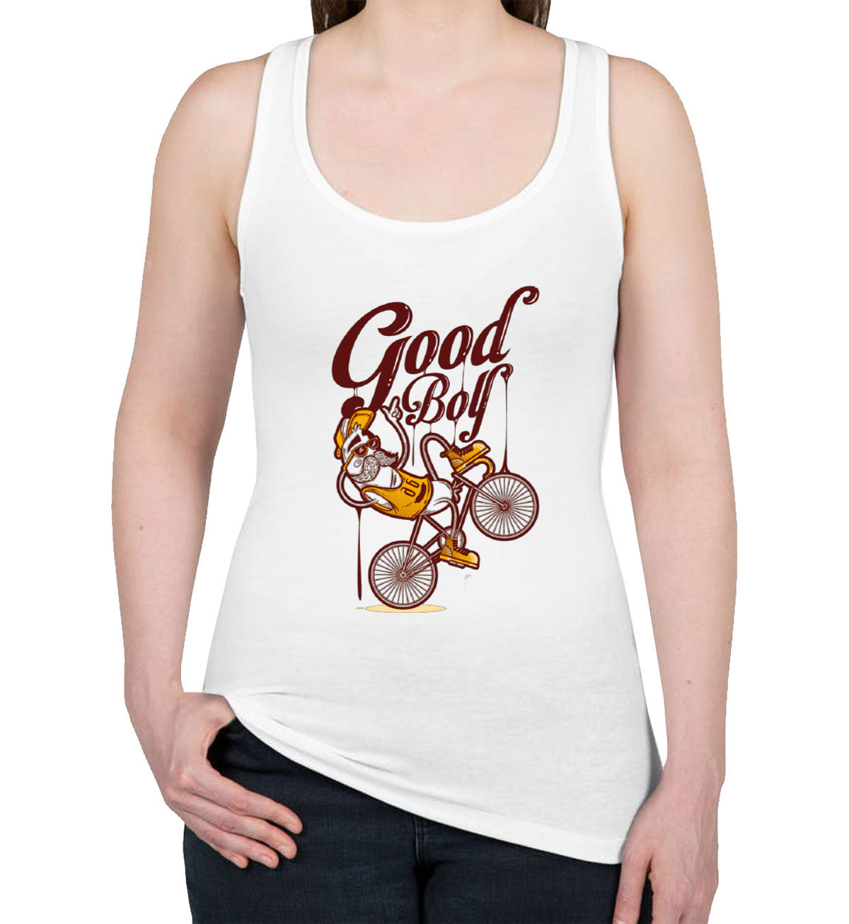 Good Boy Banana Women's Racerback Tank Top