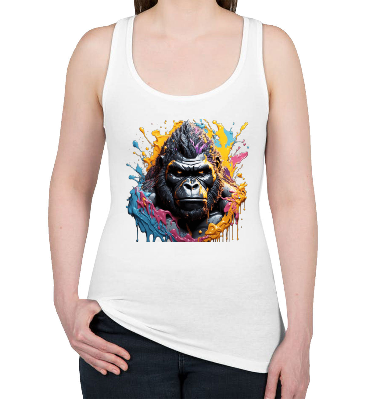 Colorful Gorilla Women's Racerback Tank Top
