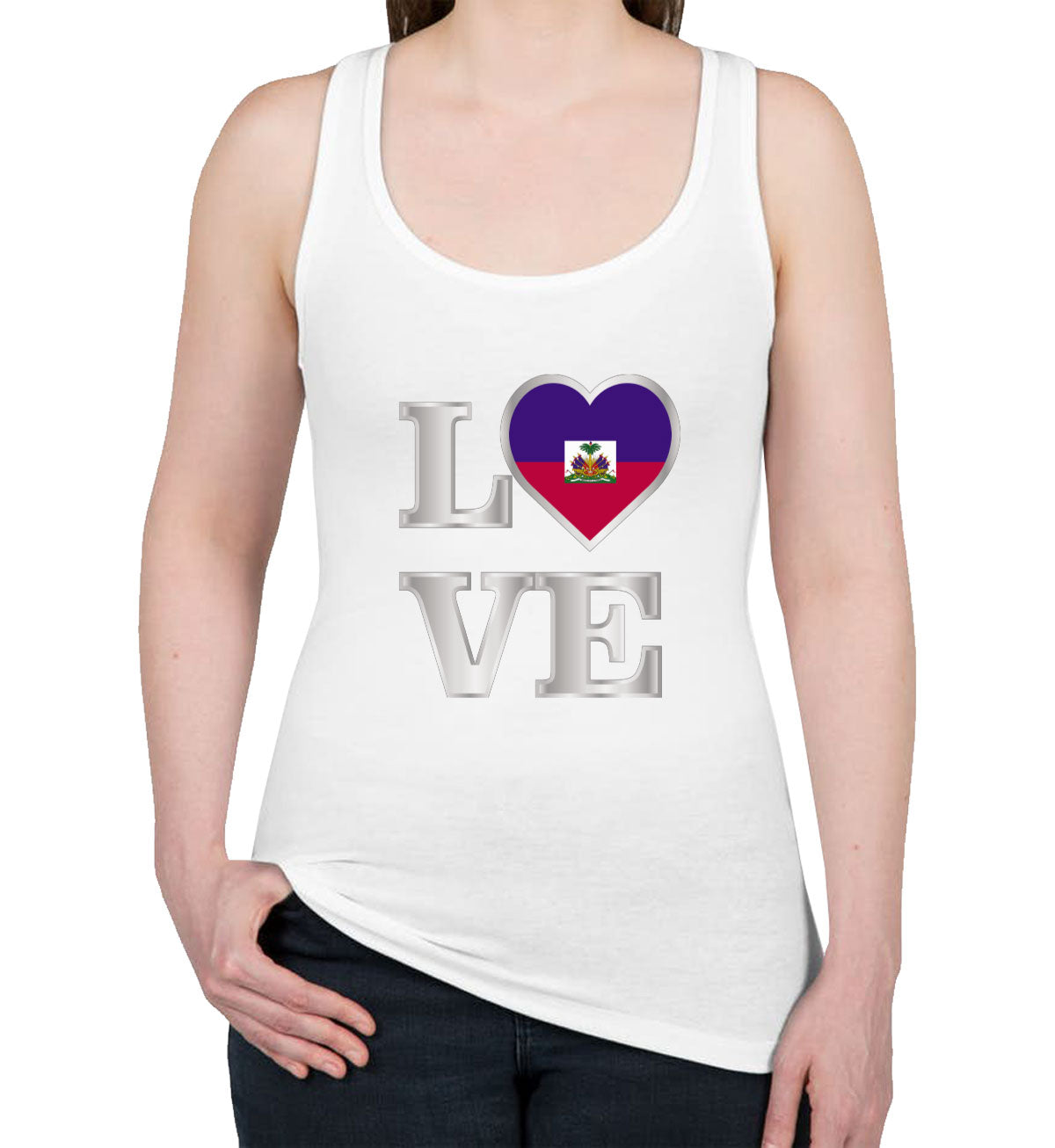 Haiti Love Women's Racerback Tank Top