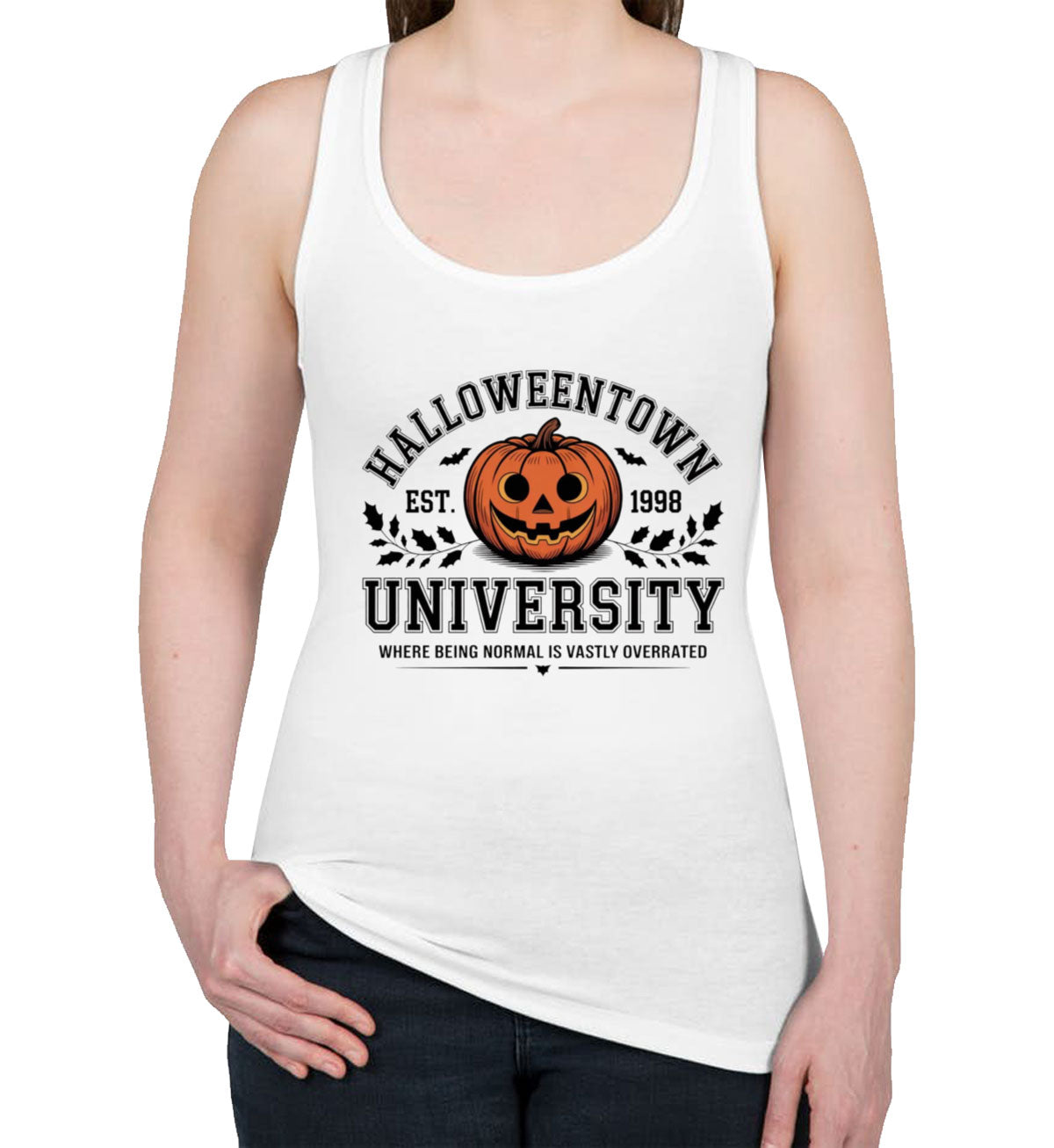 Halloweentown University Halloween Women's Racerback Tank Top
