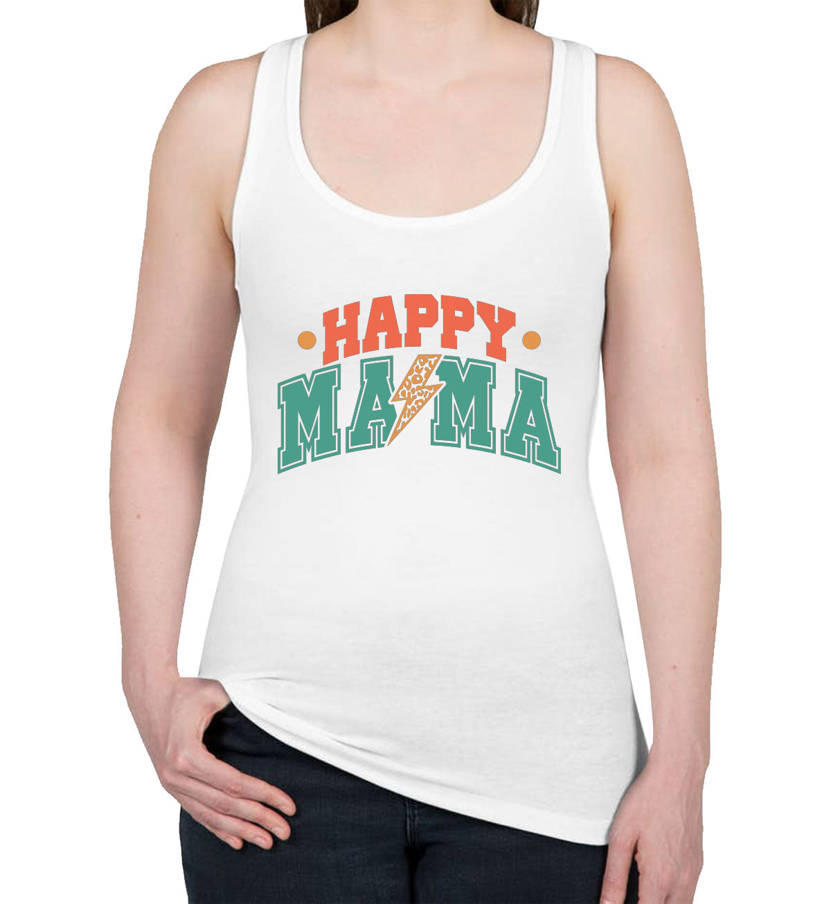 Happy Mama Mother's Day Women's Racerback Tank Top