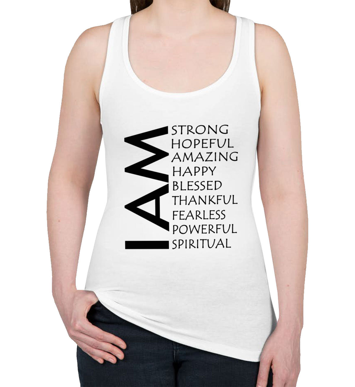 I Am Spiritual Women's Racerback Tank Top