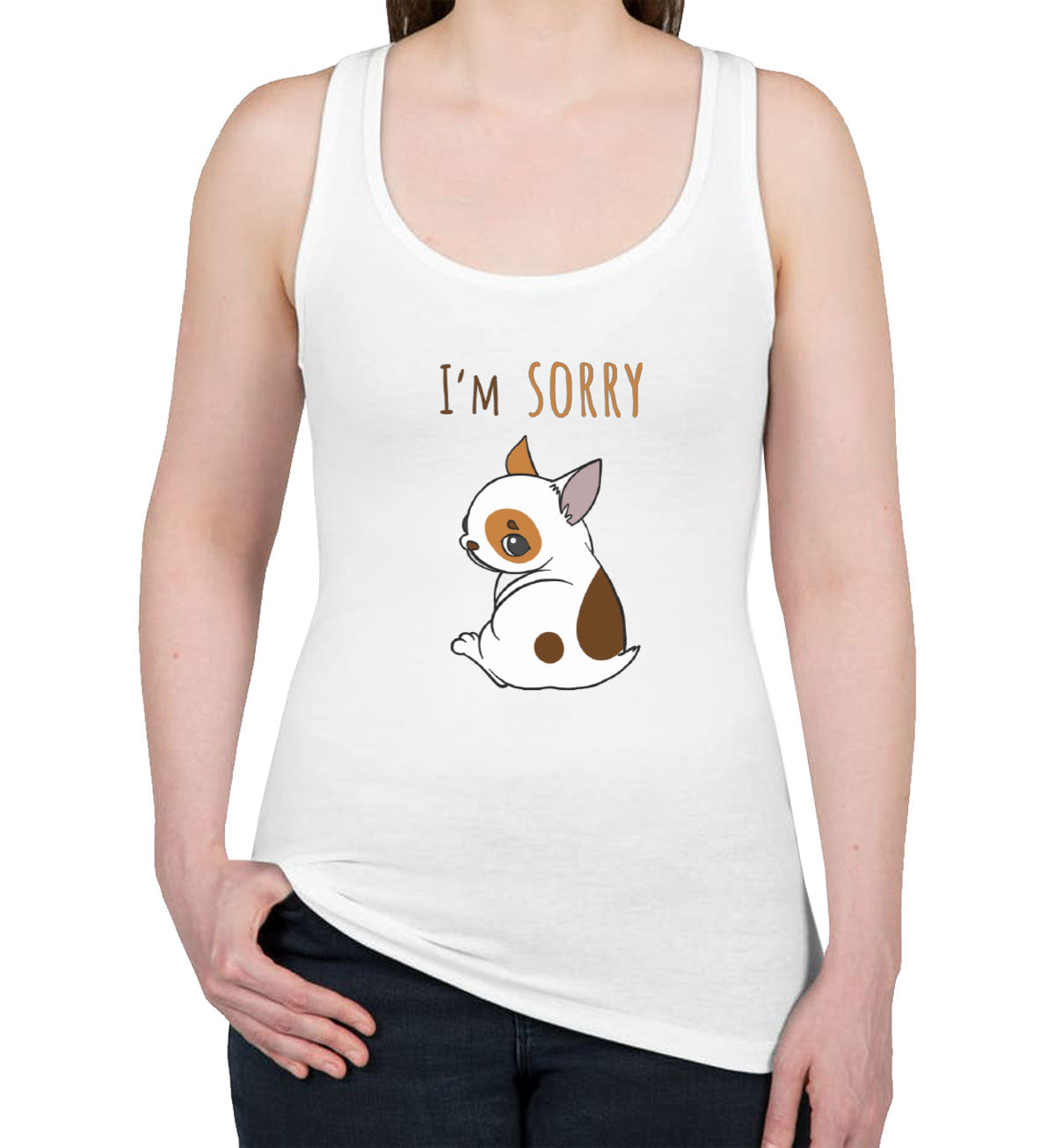 I'm Sorry Women's Racerback Tank Top