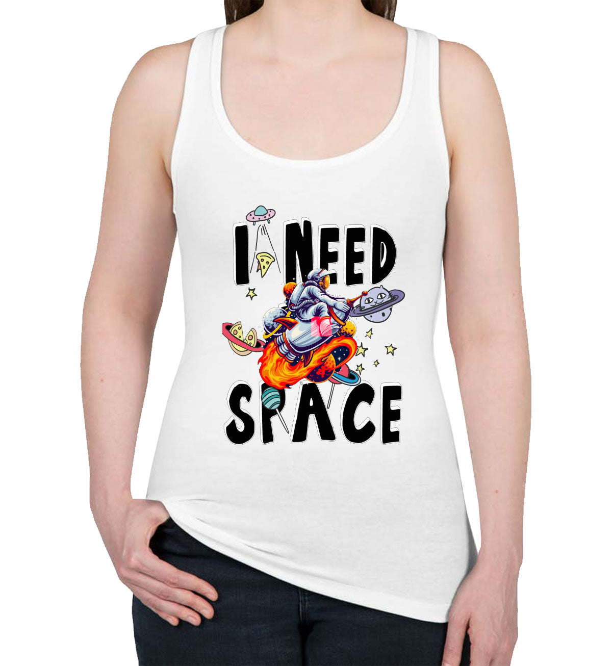 I Need Space Women's Racerback Tank Top