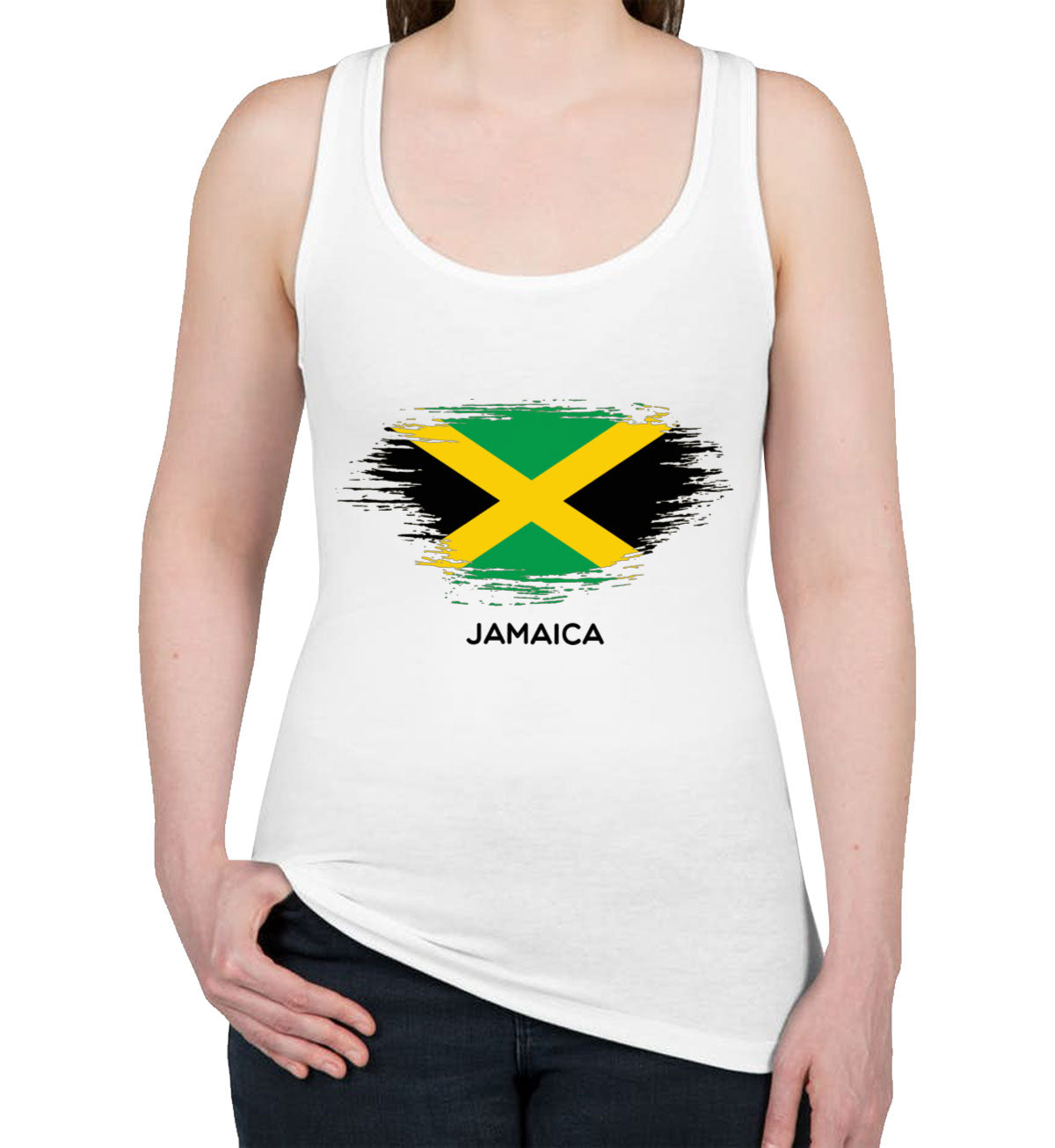 Jamaica Flag Women's Racerback Tank Top