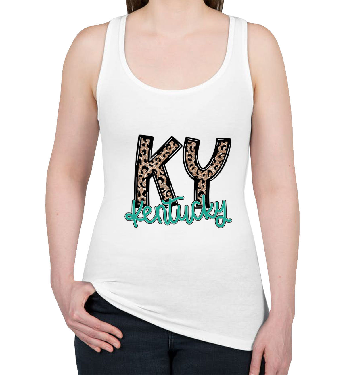 Kentucky State Abbreviation Women's Racerback Tank Top