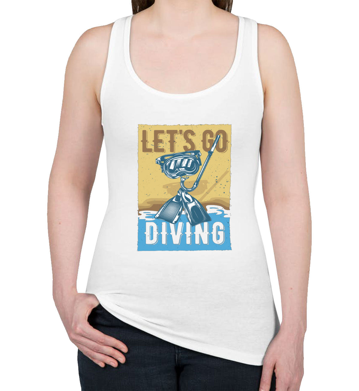 Let's Go Diving Women's Racerback Tank Top
