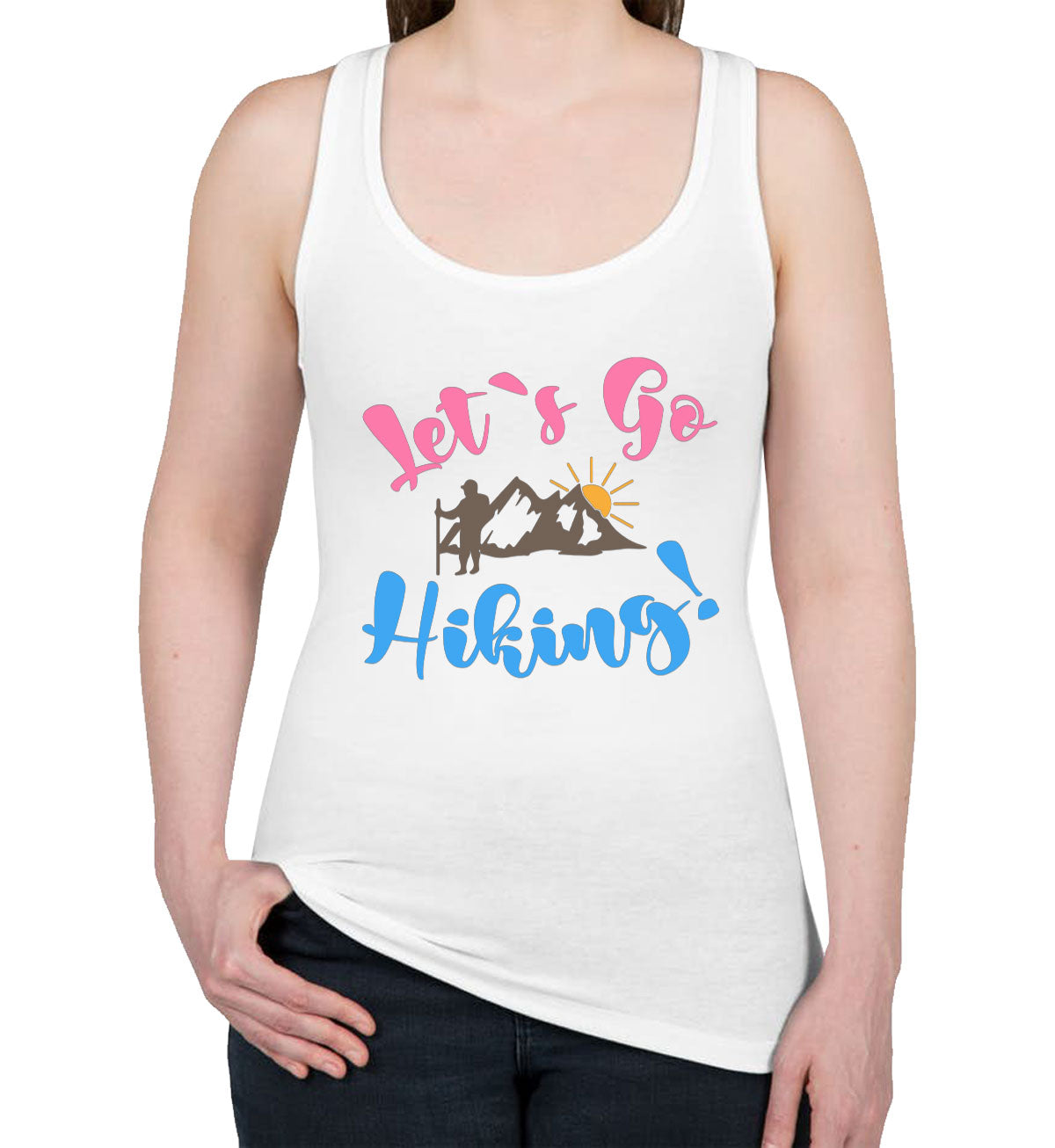 Ler's Go Hiking Women's Racerback Tank Top