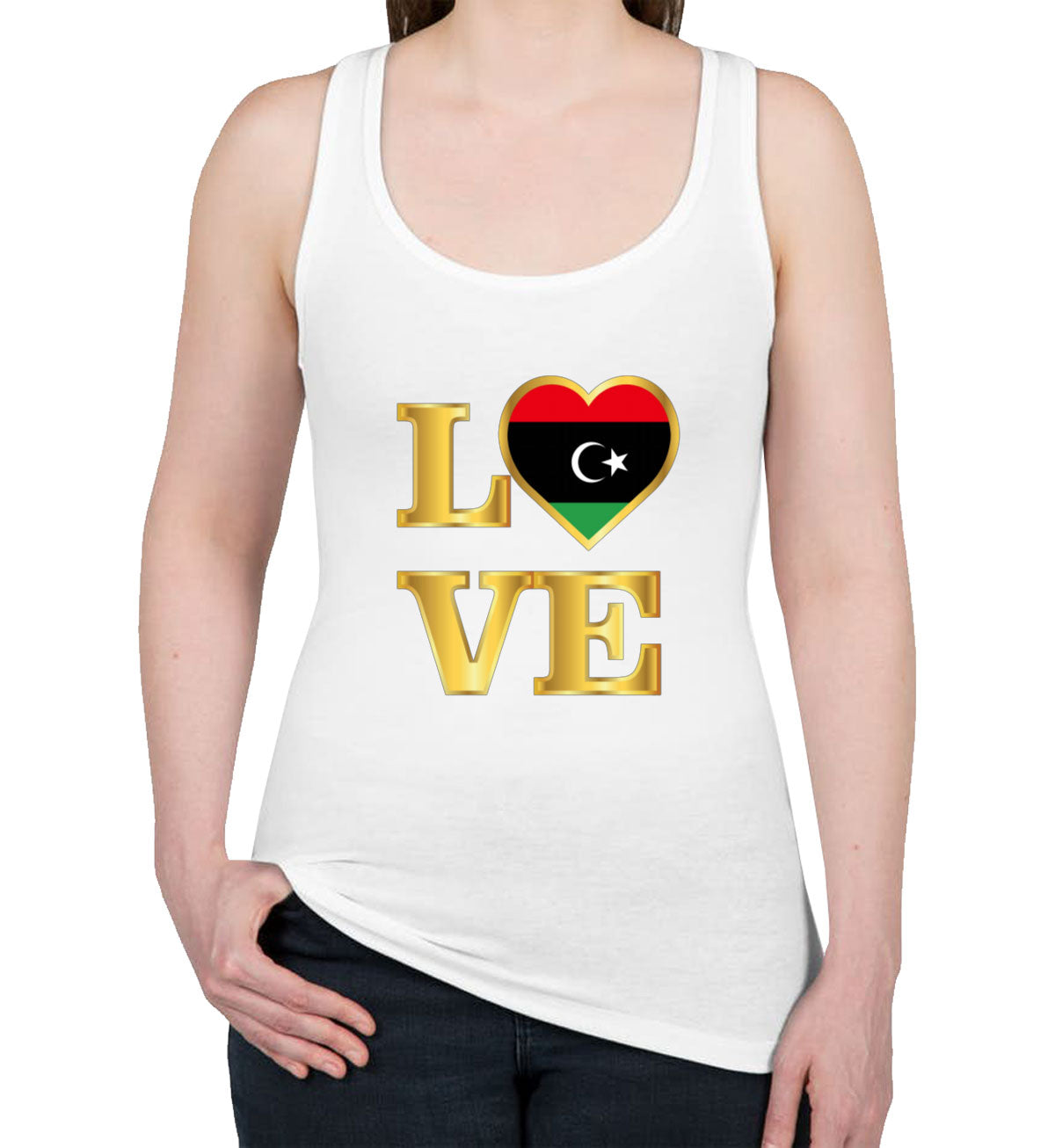 Libya Love Women's Racerback Tank Top