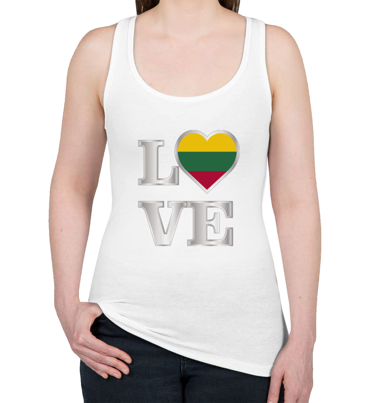 Lithuania Love Women's Racerback Tank Top