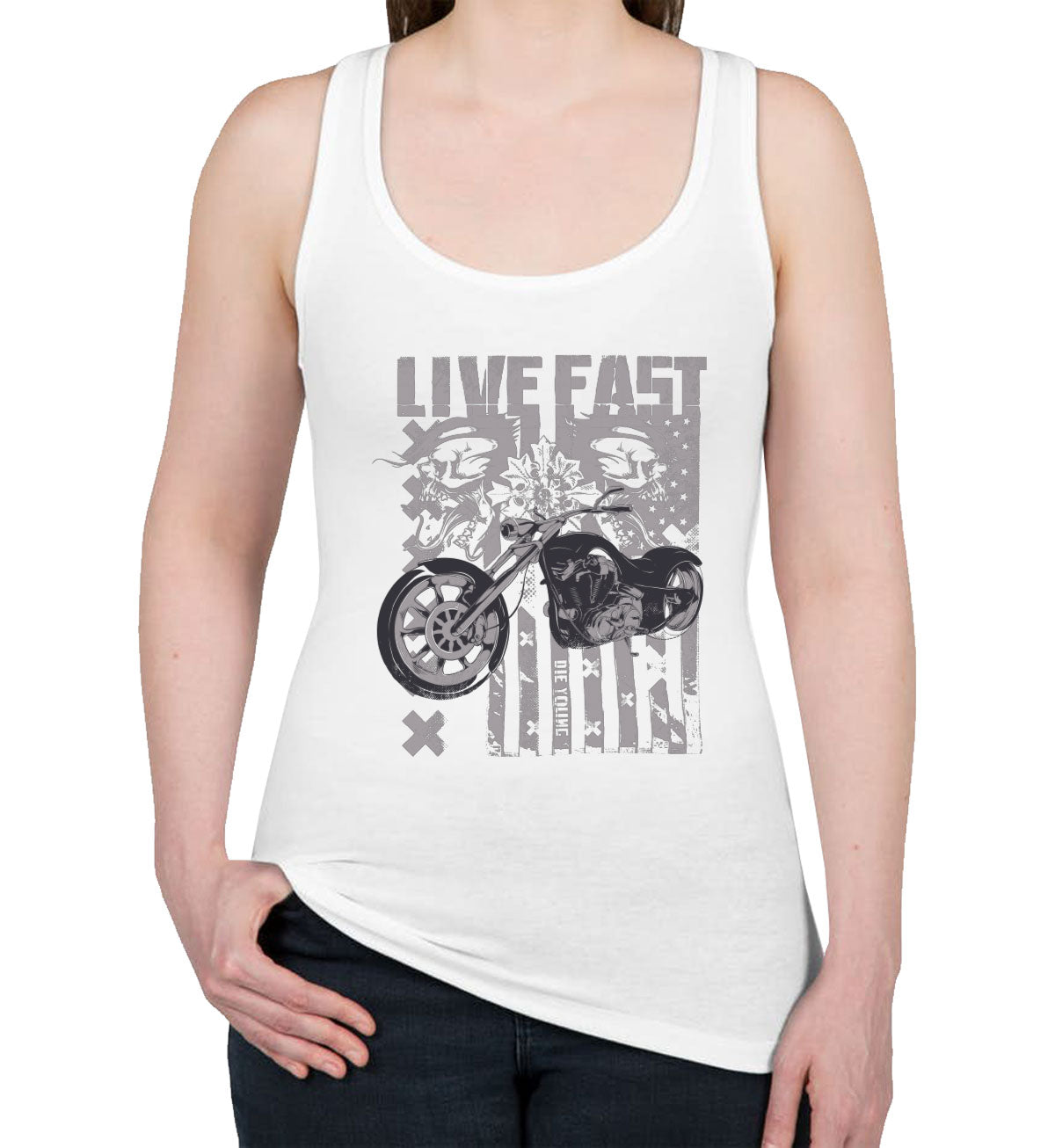 Live Fast Die Young Women's Racerback Tank Top