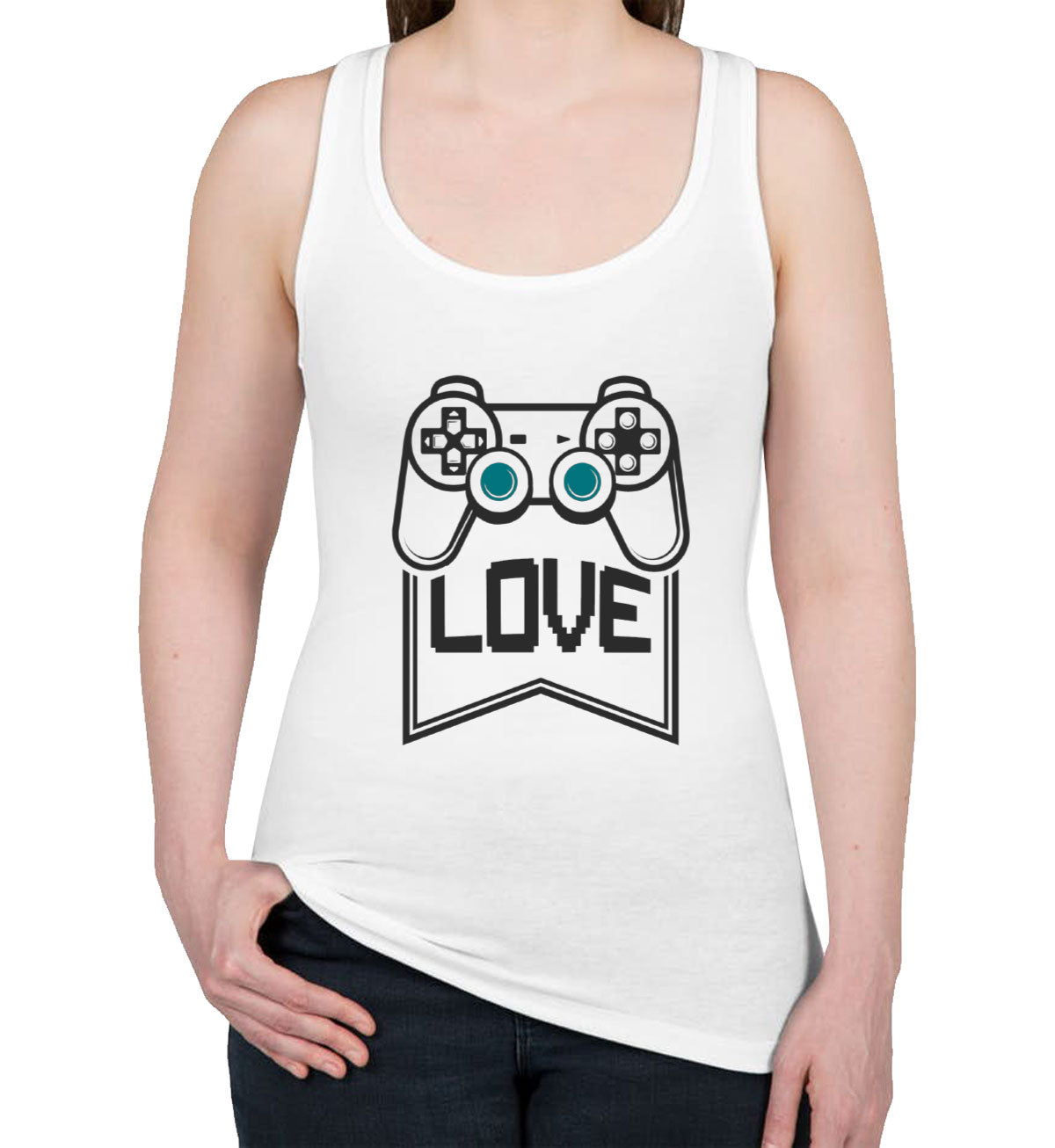 Game Love Women's Racerback Tank Top