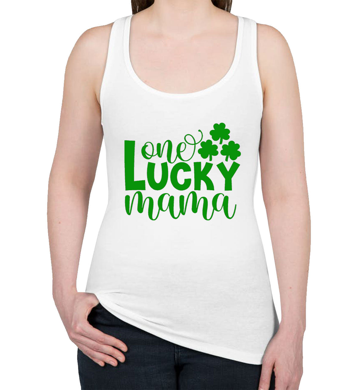 One Lucky Mama St. Patrick's Day Women's Racerback Tank Top