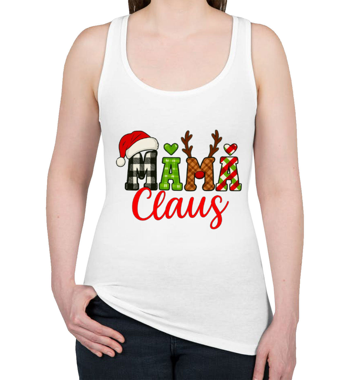 Mama Claus Christmas Women's Racerback Tank Top