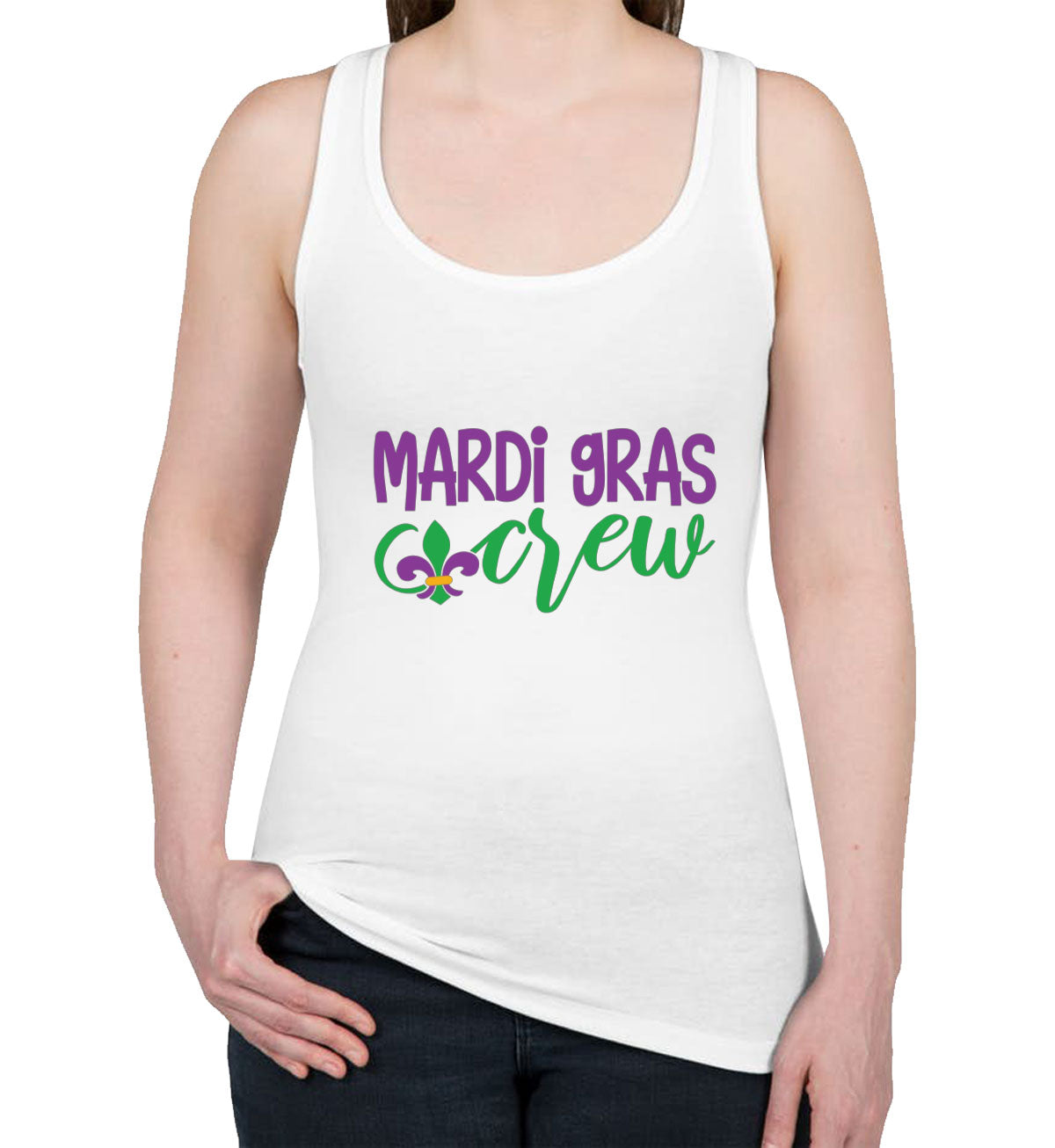 Mardi Gras Crew Women's Racerback Tank Top
