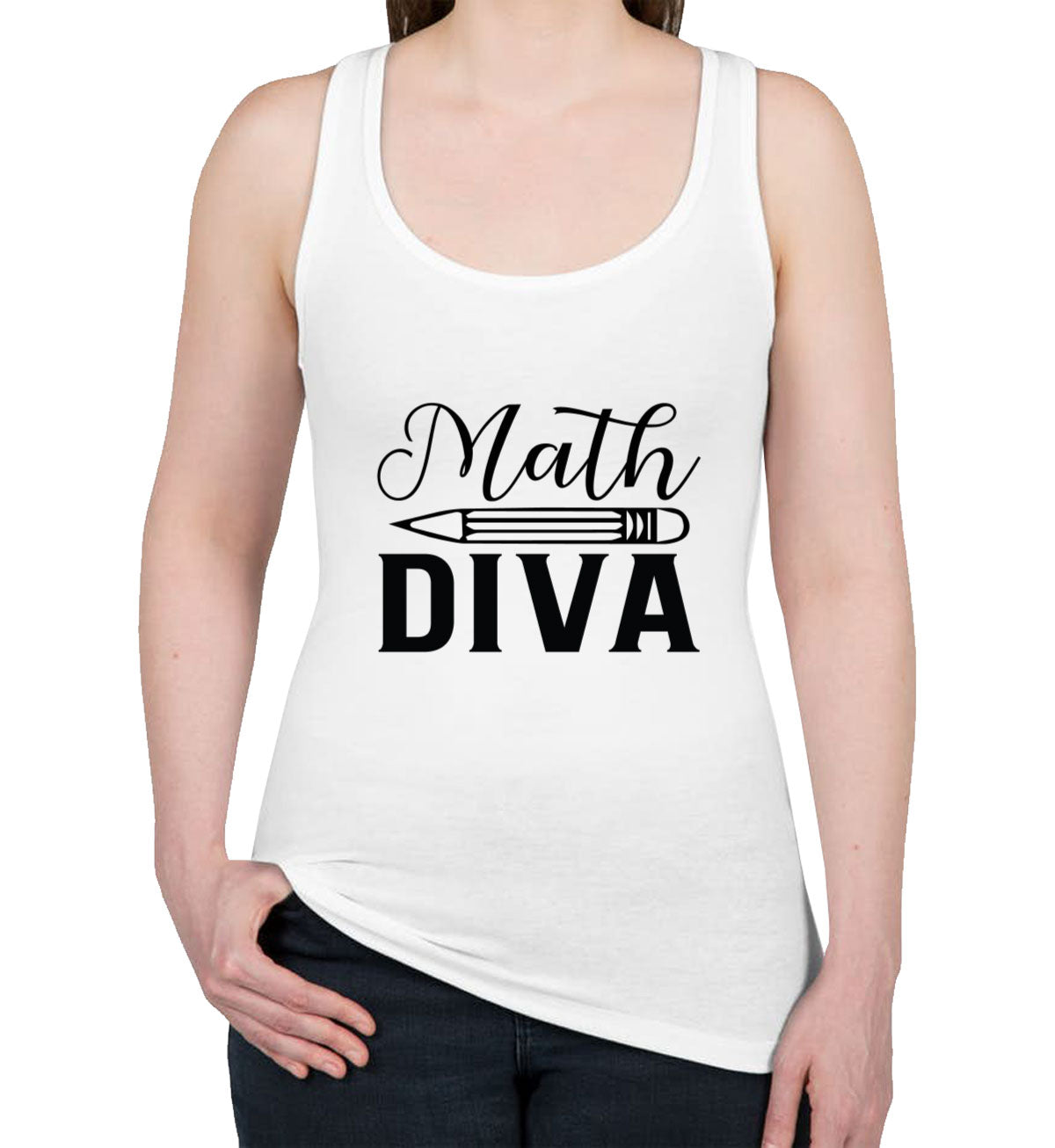 Math Diva Teacher Women's Racerback Tank Top