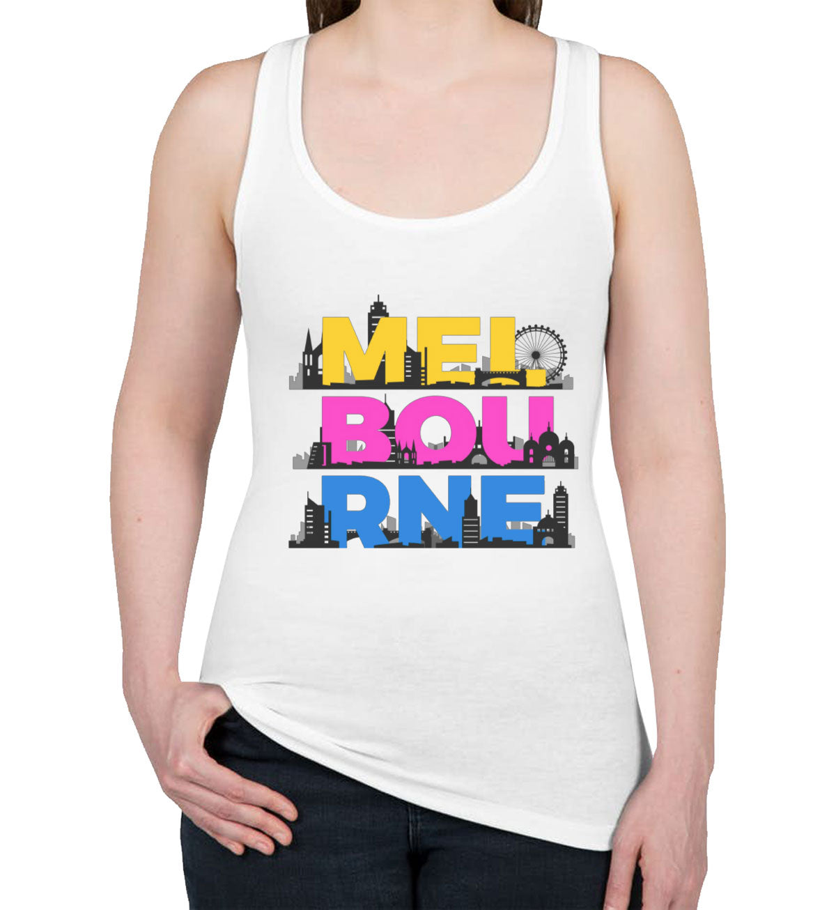 Melbourne Australia Women's Racerback Tank Top