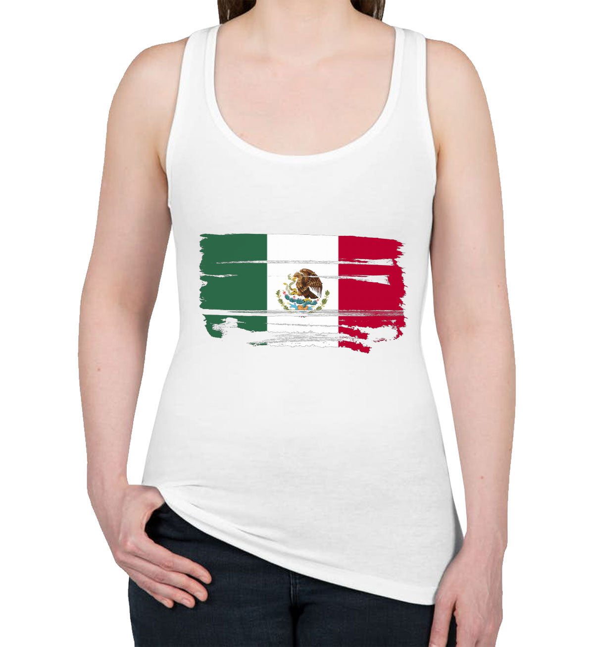 Mexico Flag Women's Racerback Tank Top