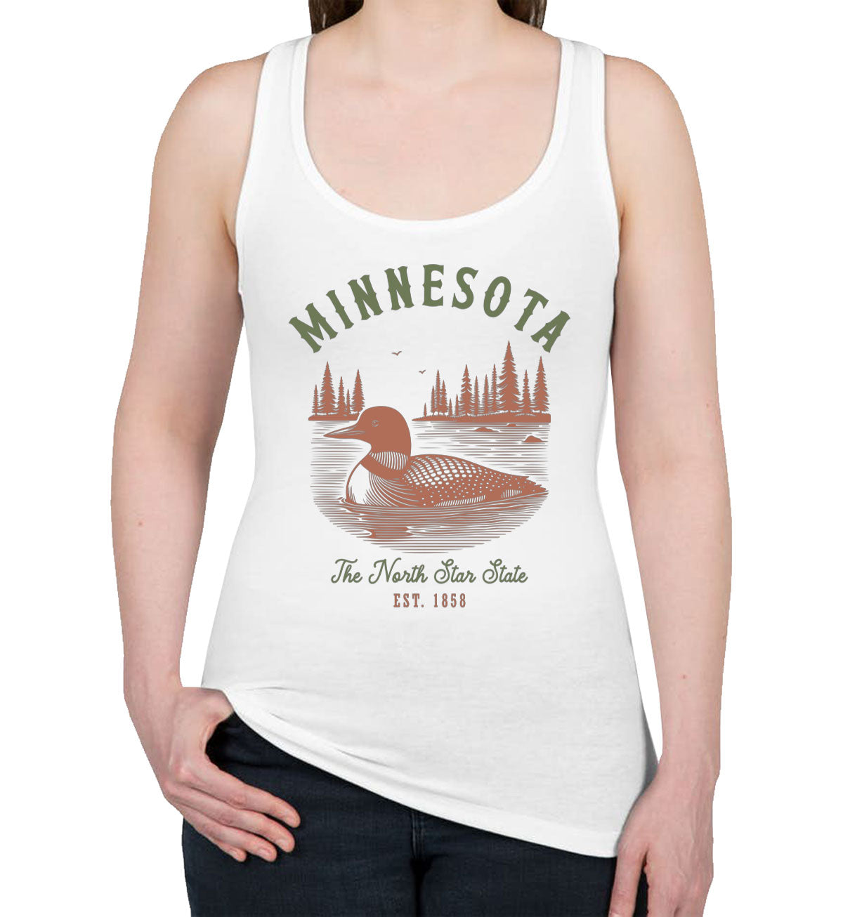 Minnesota State Vintage Women's Racerback Tank Top
