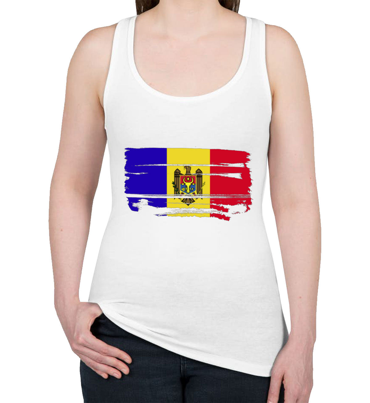 Moldova Flag Women's Racerback Tank Top