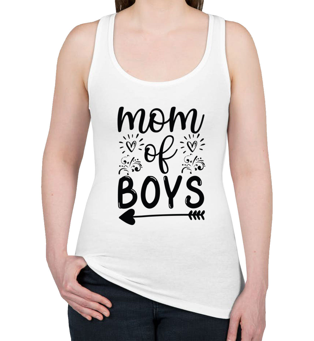 Mom Of Boys Women's Racerback Tank Top