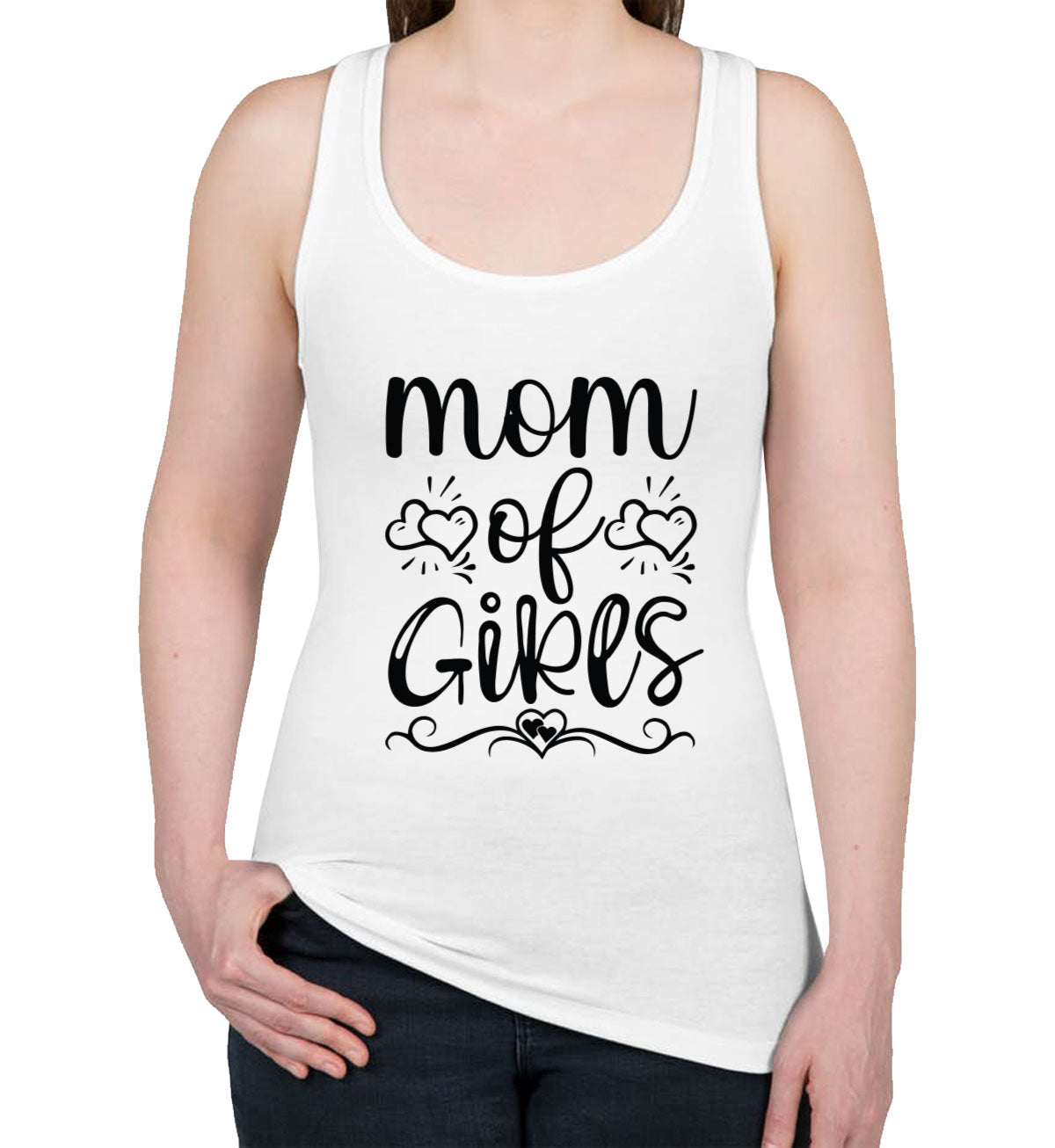 Mom Of Girls Women's Racerback Tank Top