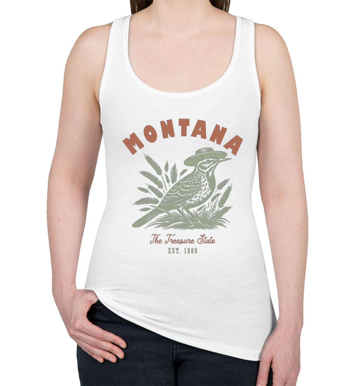 Montana State Vintage Women's Racerback Tank Top