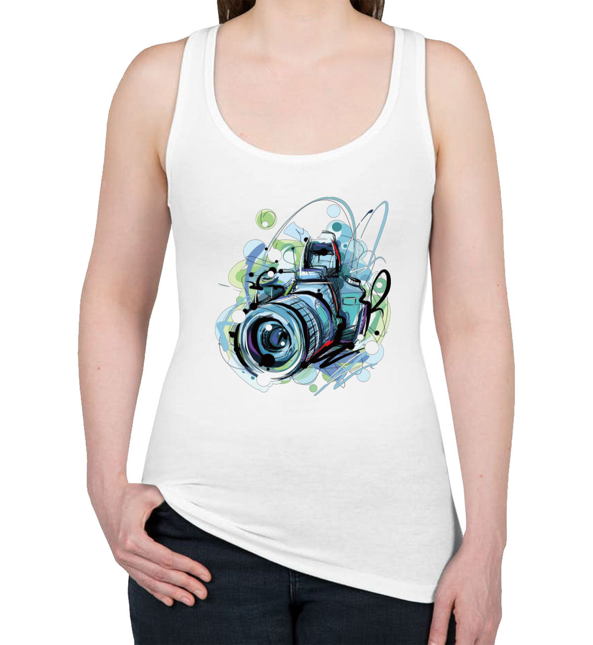 Photographer Photo Camera Women's Racerback Tank Top