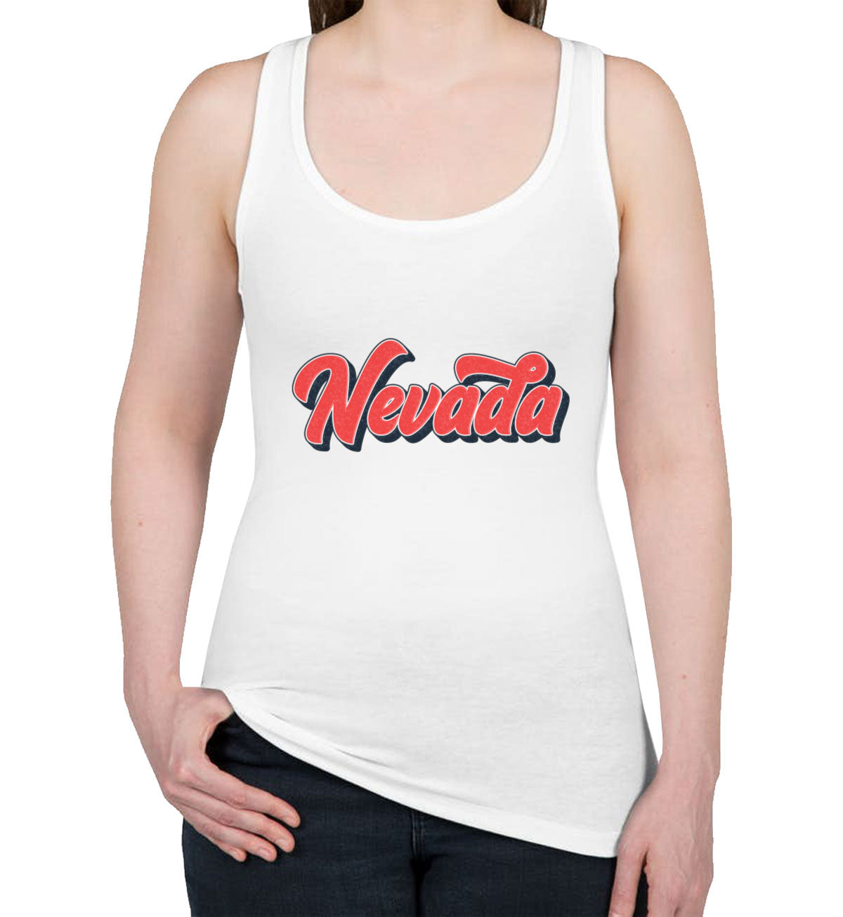 Nevada Vintage Typography Women's Racerback Tank Top