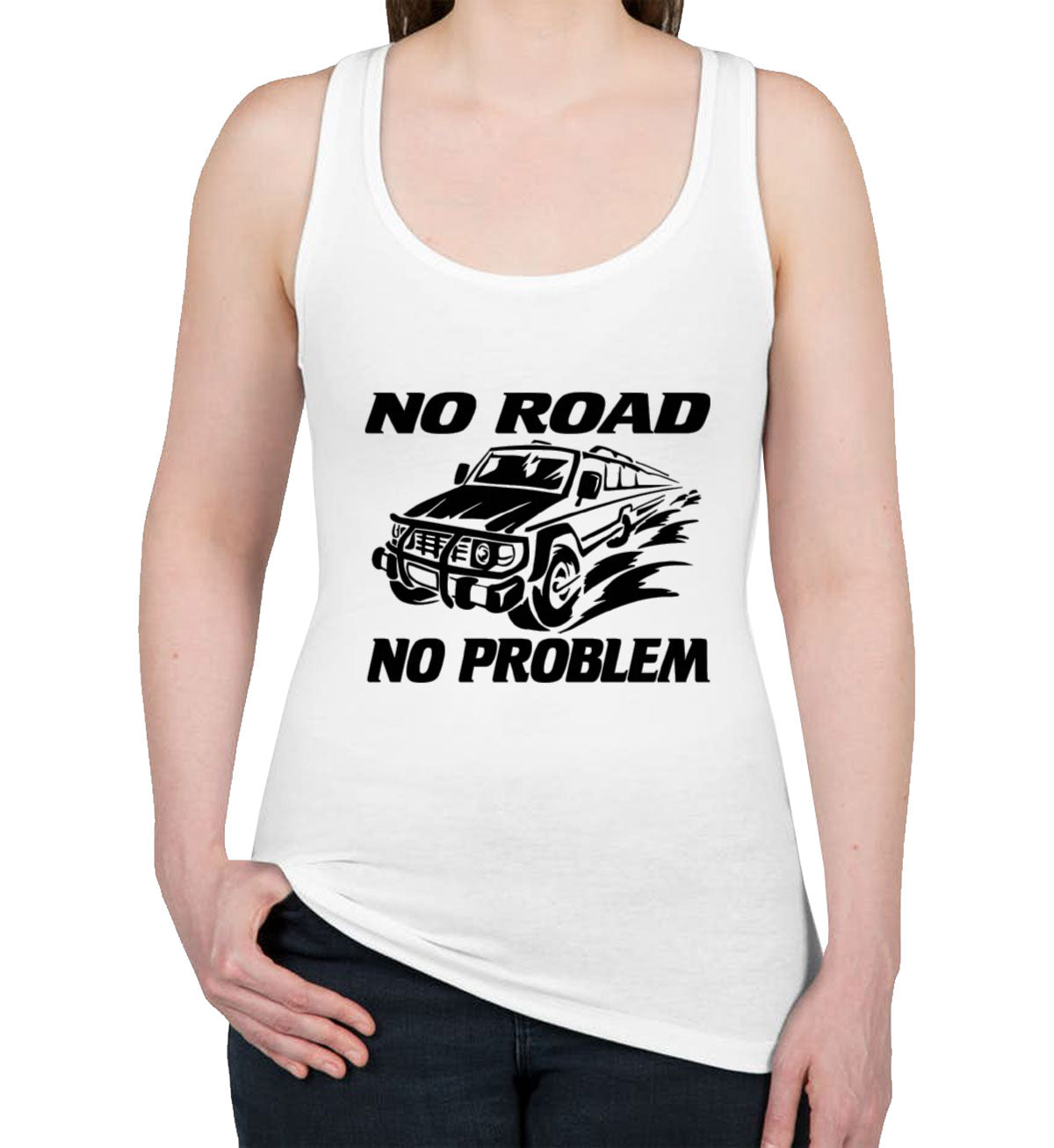 No Road No Problem Off Road Women's Racerback Tank Top