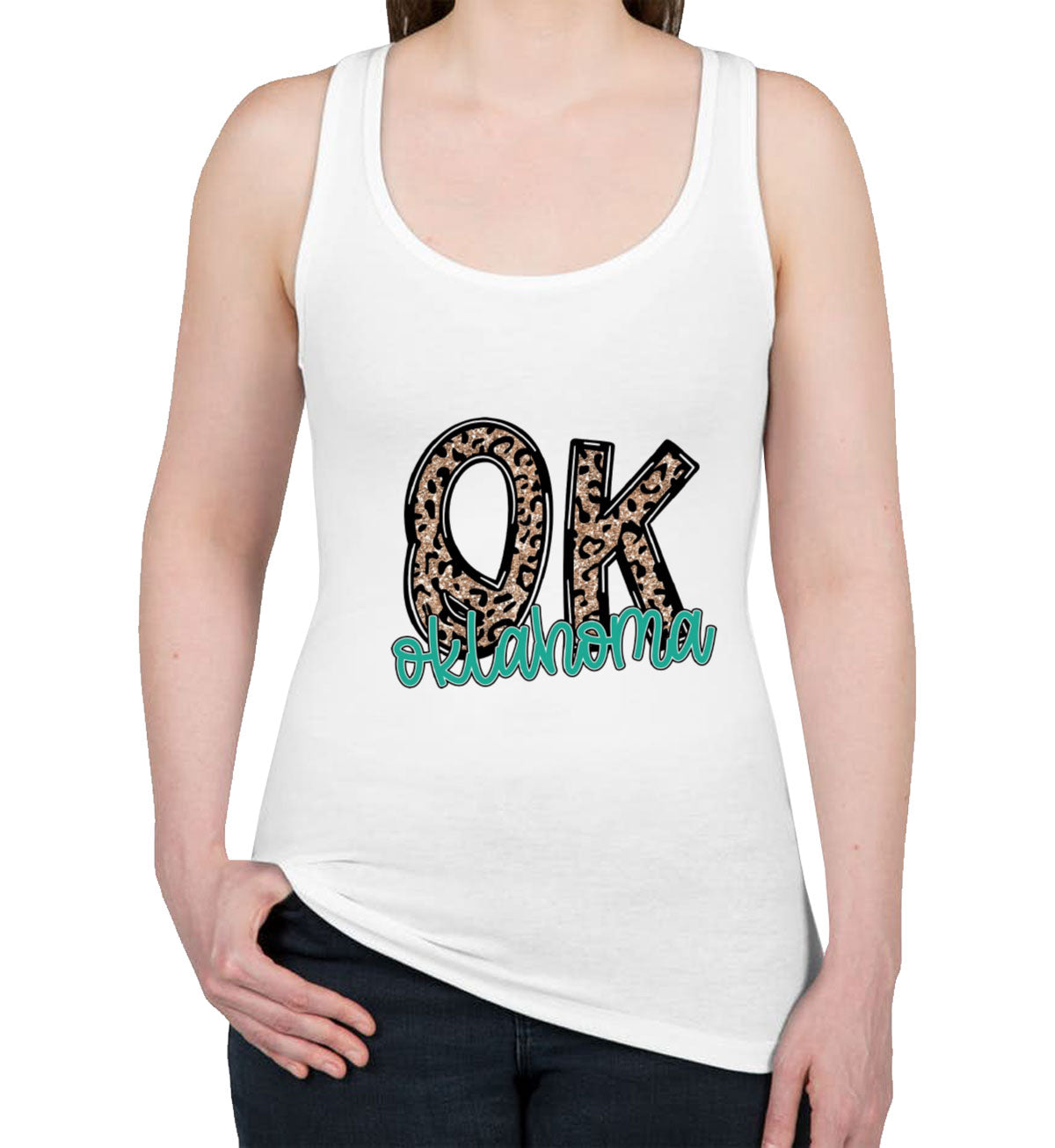 Oklahoma State Abbreviation Women's Racerback Tank Top