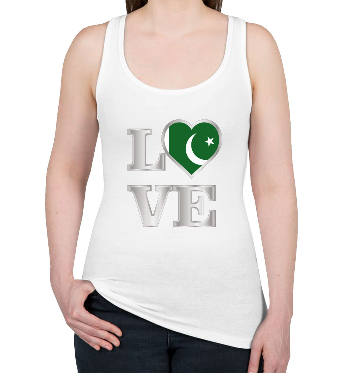 Pakistan Love Women's Racerback Tank Top