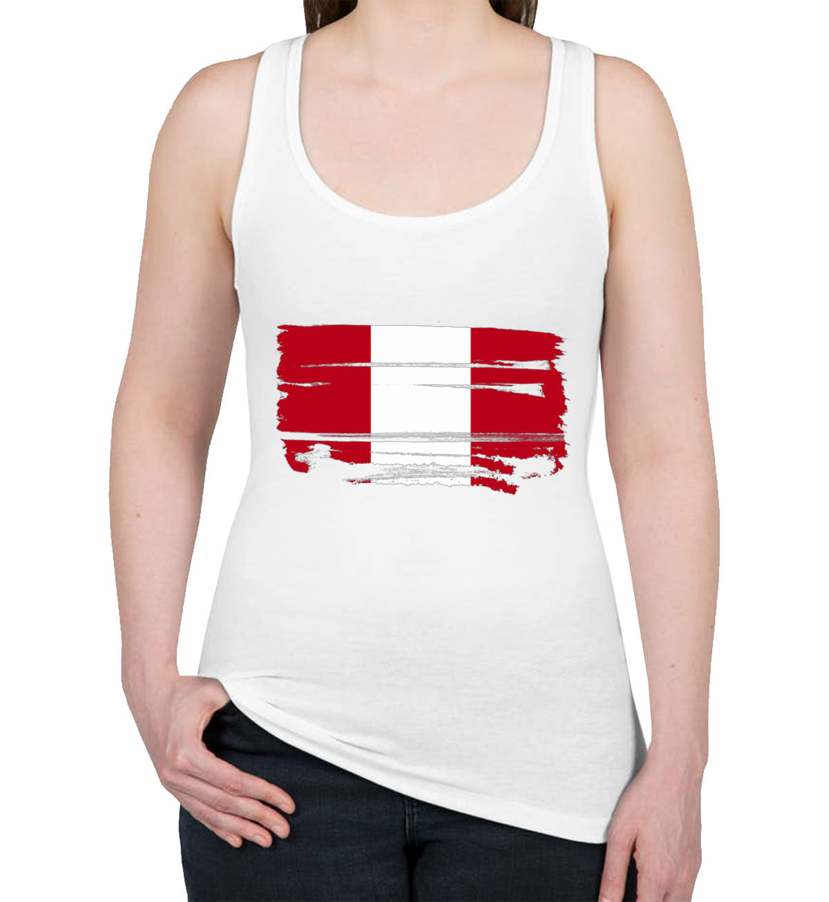 Peru Flag Women's Racerback Tank Top