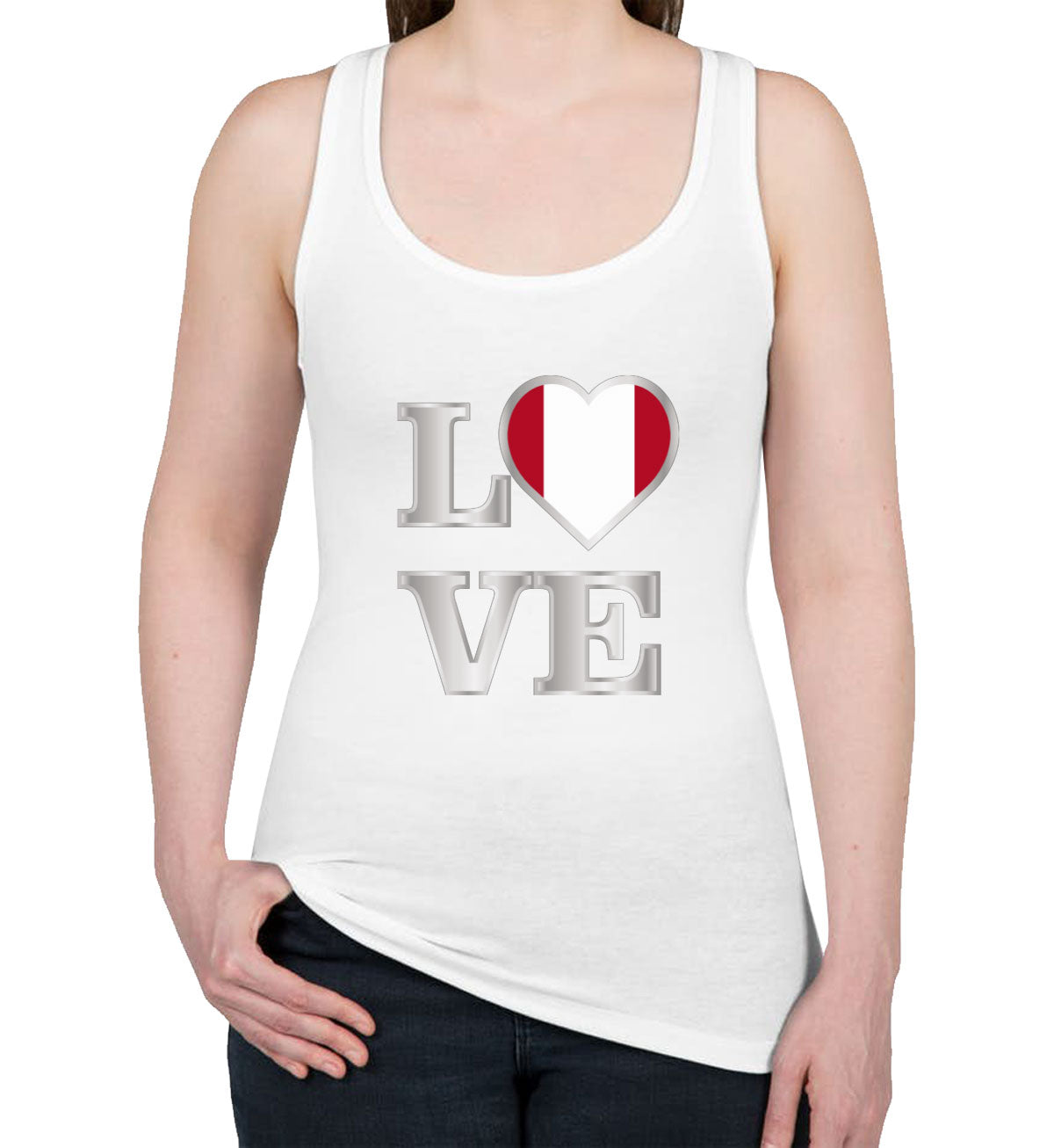 Peru Love Women's Racerback Tank Top