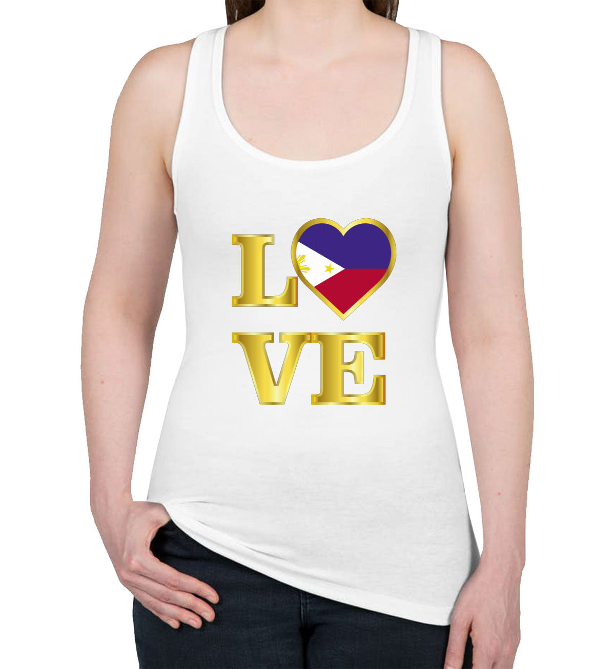 Philippines Love Women's Racerback Tank Top