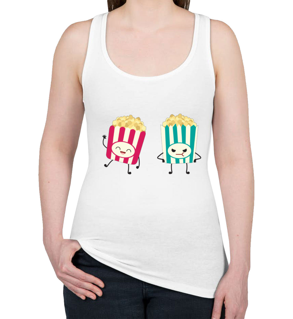 Cute Popcorn Women's Racerback Tank Top