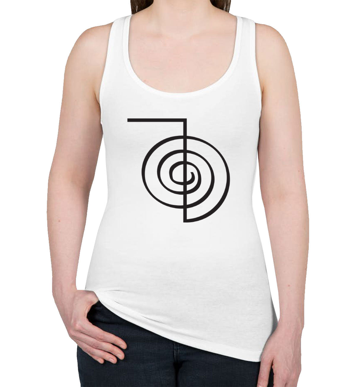 Cho Ku Rei Reiki Power Symbol Women's Racerback Tank Top