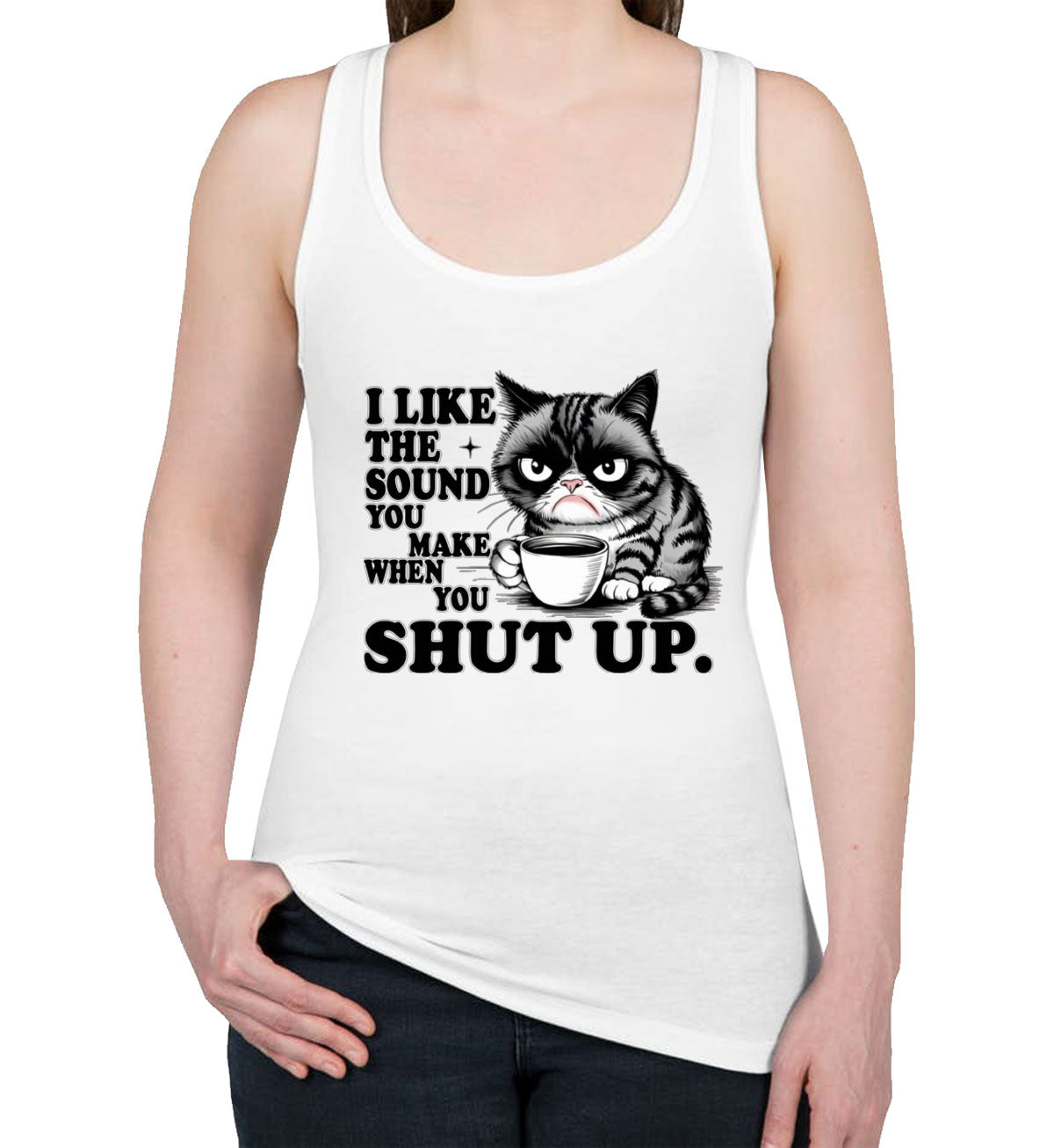 Sarcastic Cat Women's Racerback Tank Top