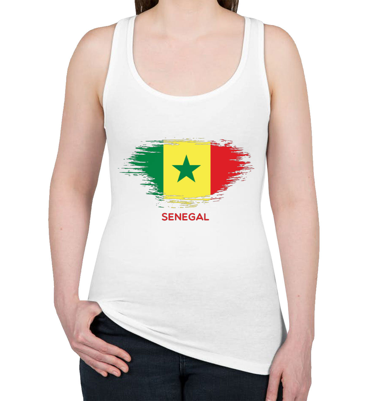 Senegal Flag Women's Racerback Tank Top