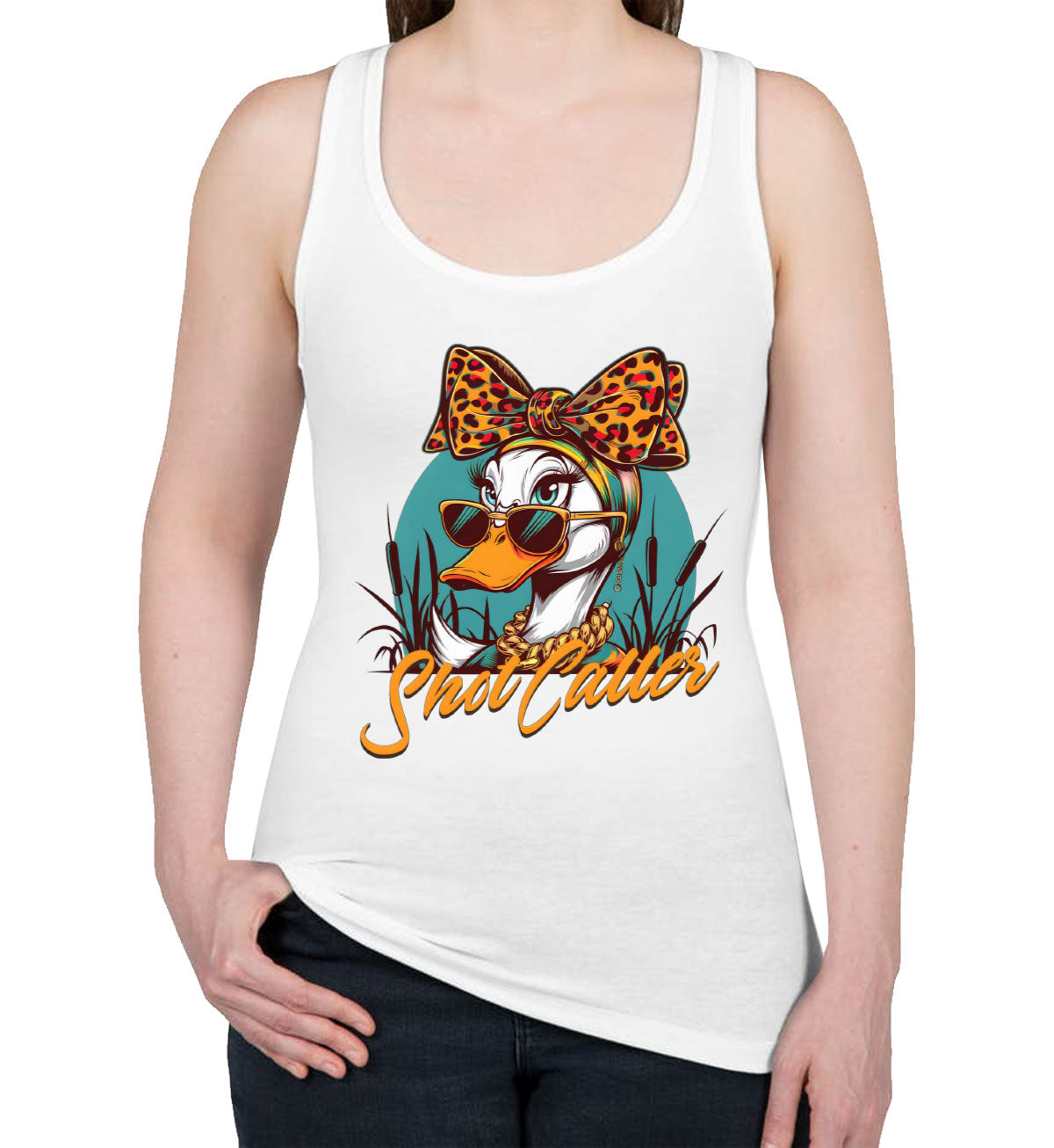 Shot Caller Duck Hunting Women's Racerback Tank Top