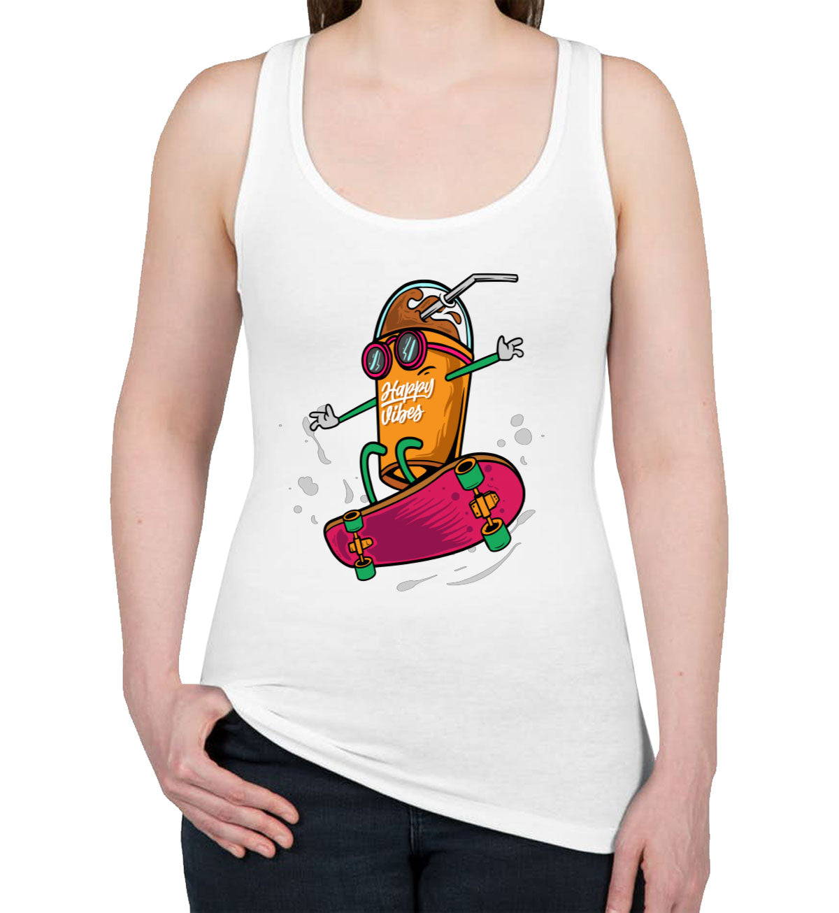 Monster Skateboard Women's Racerback Tank Top