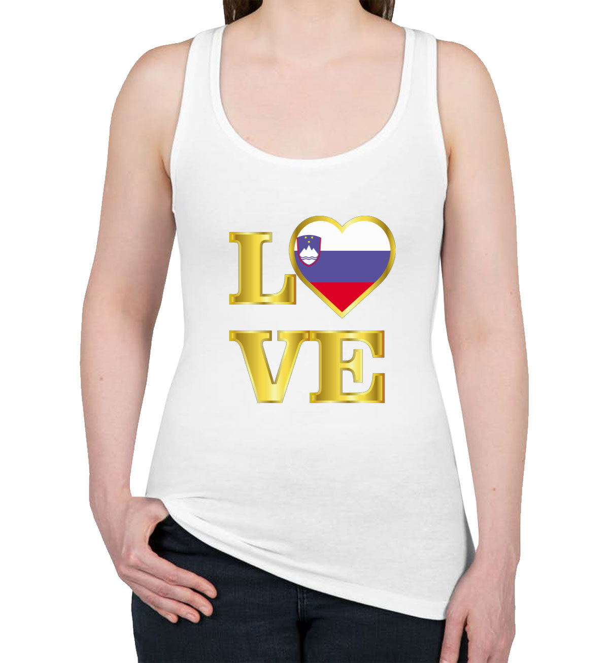 Slovenia Love Women's Racerback Tank Top