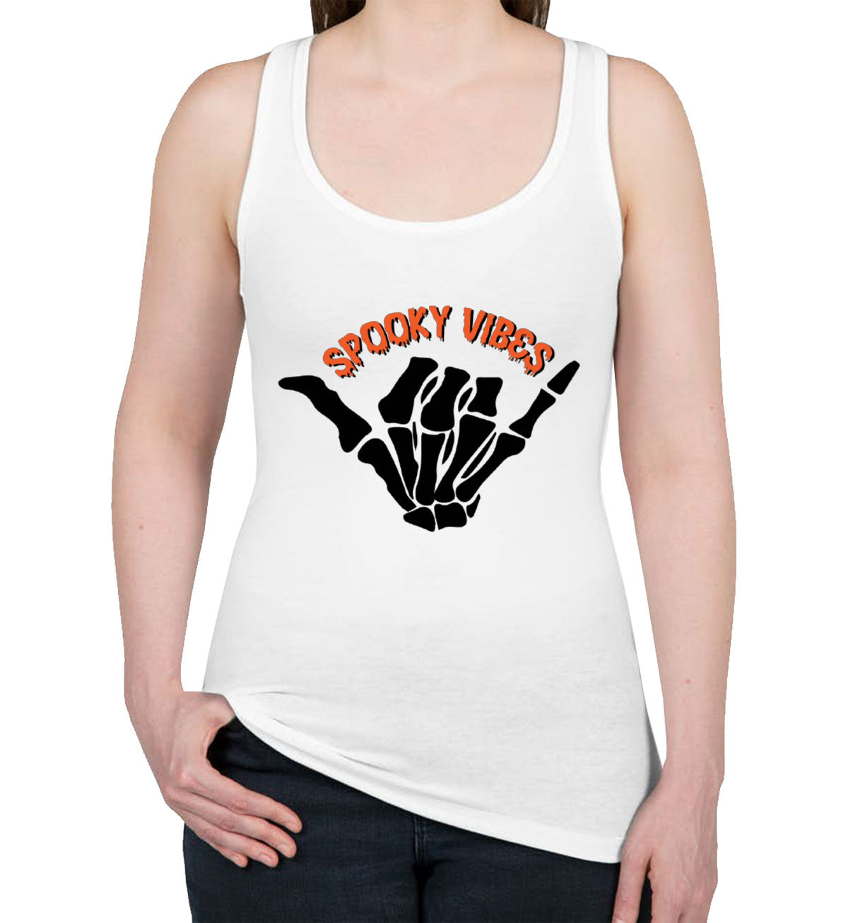 Spooky Vibes Halloween Women's Racerback Tank Top