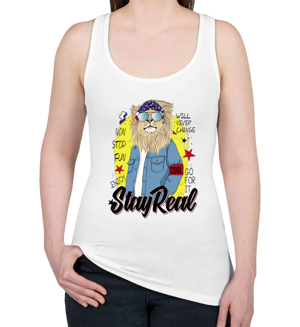 Stay Real Women's Racerback Tank Top