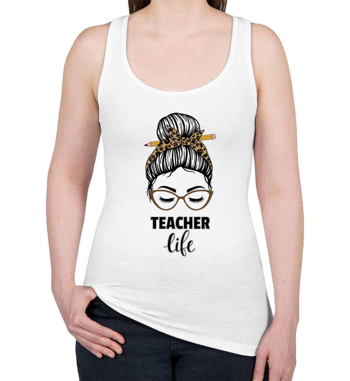 Teacher Life Women's Racerback Tank Top