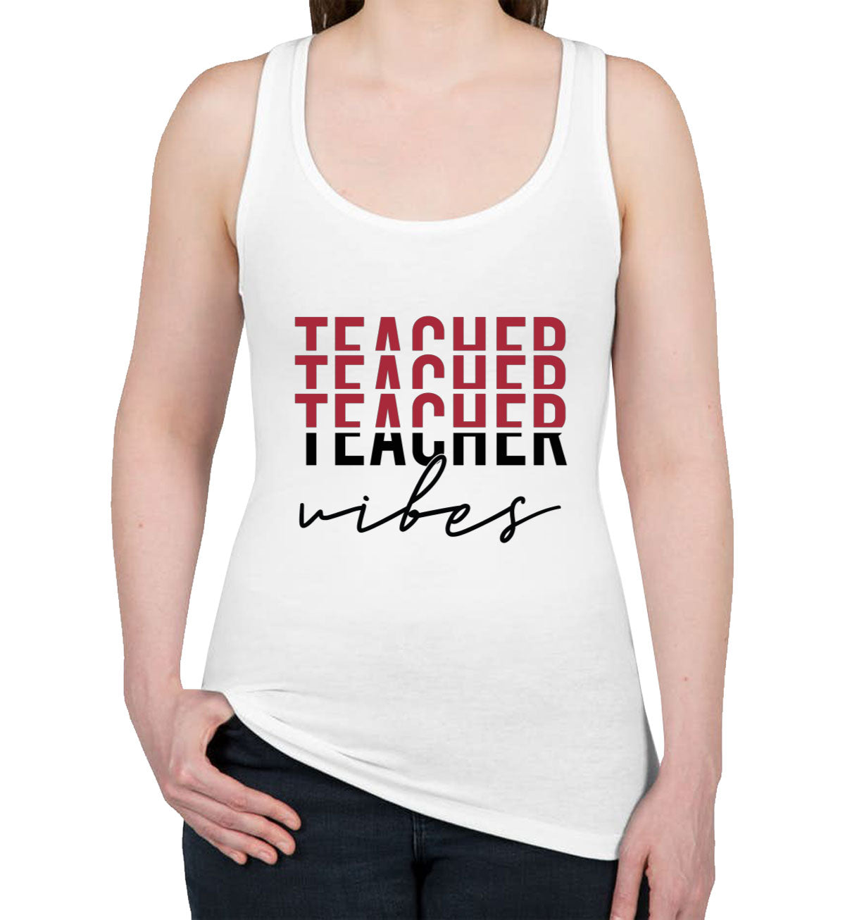 Teacher Vibes Women's Racerback Tank Top